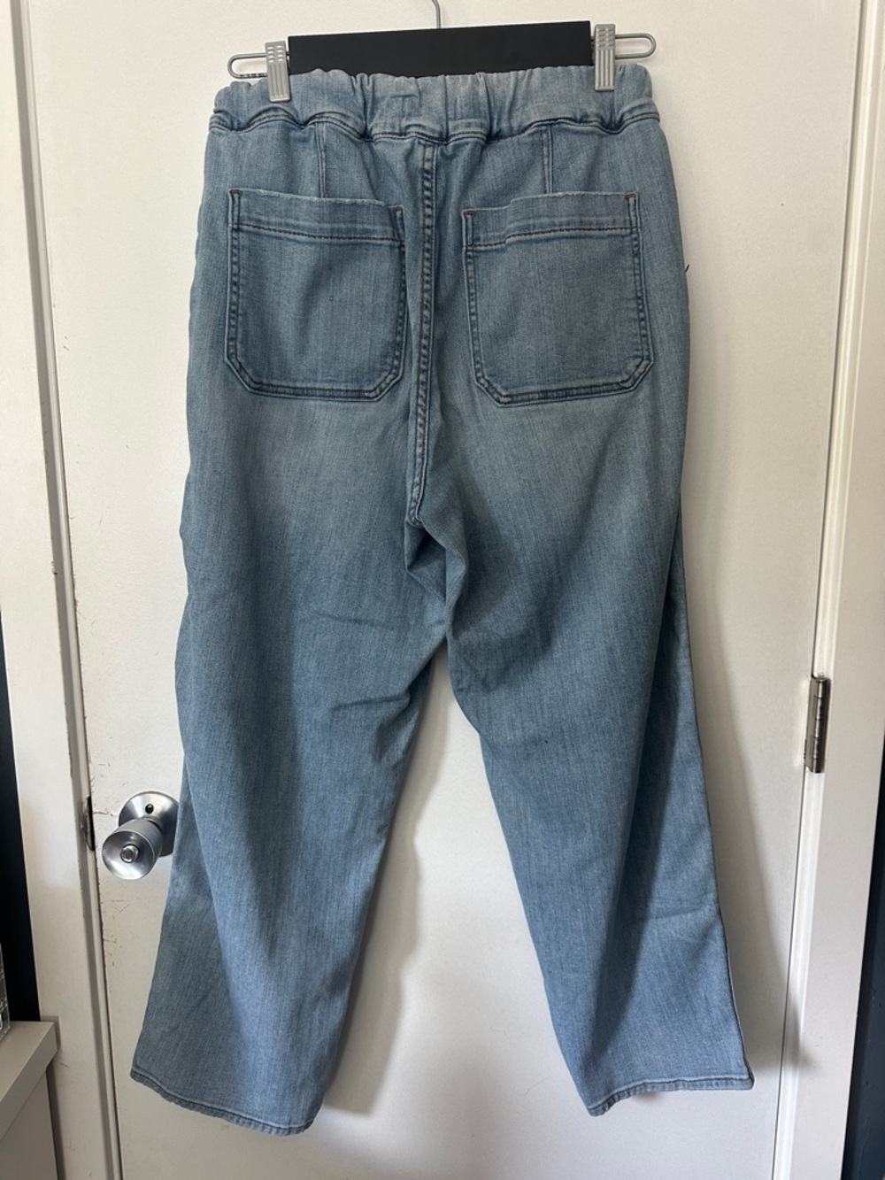 Madewell Pull-On Relaxed Jeans Lisford Wash Elastic Waist Straight Leg Boyfriend - Picture 8 of 10